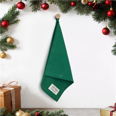 Полотенце новогоднее «Этель» New year collection 40×73 см, цвет зелёный, 100% хл, саржа 190 г/м²