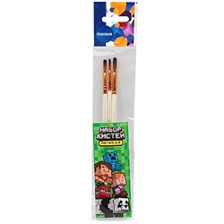 Набор кистей 3 шт: (№2,4,6) "Моя Игра" (My Game) высококачств.нейлон, профиль плоский 77797 Centrum