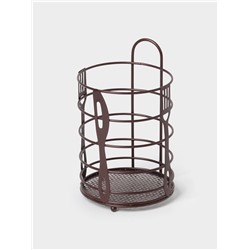 Сушилка для столовых приборов Доляна, 17.5×11×11 см, коричневая