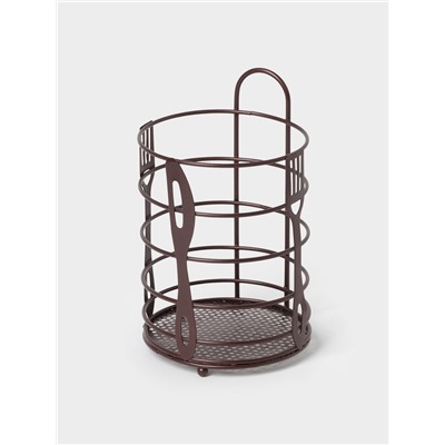 Сушилка для столовых приборов Доляна, 17.5×11×11 см, коричневая