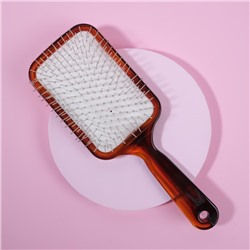 Расчёска массажная, широкая, 9×24.5 (±1) см, янтарная