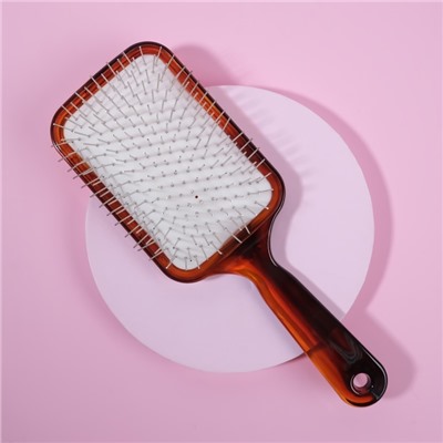 Расчёска массажная, широкая, 9×24.5 (±1) см, янтарная