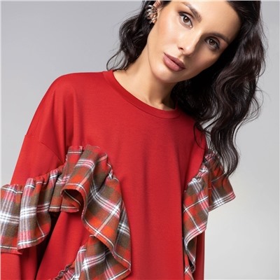 Лонгслив дизайнерский, Гардеробная магия (красный)