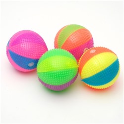 Мячик светящийся для собак «Цирковой», TPR, 6.5 см, микс цветов