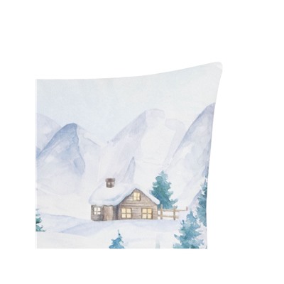 Наволочка декоративная новогодняя «Этель. Зима», 40×40 см, велюр