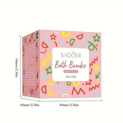 SADOER Бомбочка для ванны ароматическая с розой, 100гр