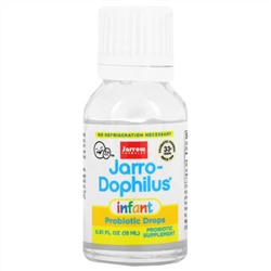 Jarrow Formulas, Jarro-Dophilus, для младенцев, пробиотики в каплях, 1 миллиард живых бактерий, 15 мл (0,51 жидк. унции)