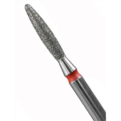 MANITA Фреза алмазная пламя тупое для аппаратного маникюра 856.104.244.100.021 ФАПЗ-2,1 10М, красная насечка, ø 2,1 мм, 5 шт. 28345