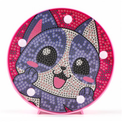 Ночник своими руками. Алмазная мозаика для детей на ночнике «Котик», 15×15 см, набор для творчества