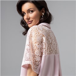 Рубашка комбинированная с кружевом, Стильное дежавю (розовый сон)