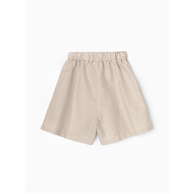 Шорты женские на резинке льняные MINAKU: Safari, бежевые, размер 42