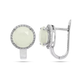 Серьги из серебра оникс, МЦВ1046