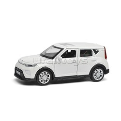 Машина металл KIA soul длина 12 см, двери, багаж., инерц, белый