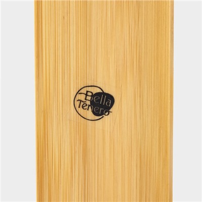 Набор для специй BellaTenero, 50 мл, набор 7 шт., на бамбуковой подставке, фарфор, белый