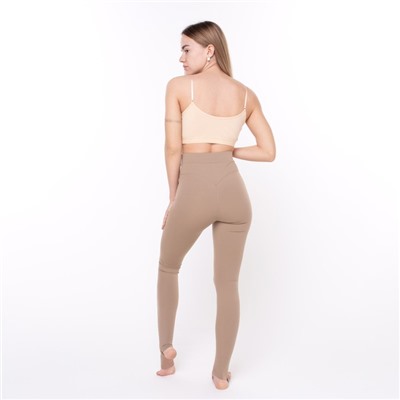 Легинсы спортивные женские Mark Formelle, кофе, размер 44 (S)