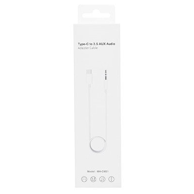 Кабель Type-C - 3.5mm - MH-CM21  100см   (white)