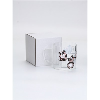 Кружка стеклянная «Панды», 650 мл
