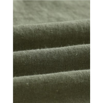 Простыня на резинке 1.5-спальная SL Home Linen collection, 140×200+30 см, зелёная, полулён