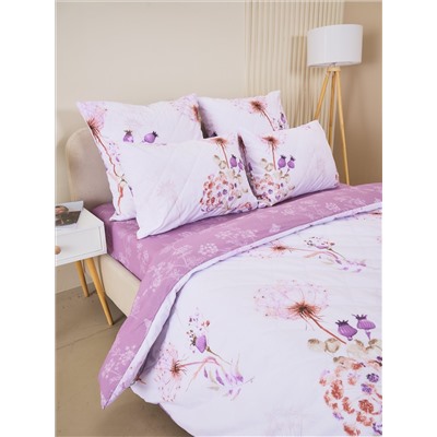 Постельное белье зима-лето из поплина с простыней на резинке - Виталина