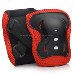 Набор защиты для катания (цвет красно/черный)
