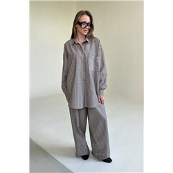Костюм женский  SET065/13/Кофе, белый