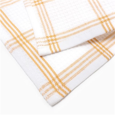 Набор салфеток декоративных «Этель» Yellow, 30×30 см, 4 шт., хлопок 100%