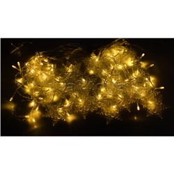 Электрогирлянда-занавес "Снежинки" 3м, 96 ламп, светодиодная, теплый