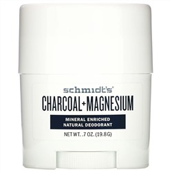 Schmidt's, Natural Deodorant, Charcoal+Magnesium, .7 oz (19.8 g)