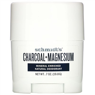 Schmidt's, Natural Deodorant, Charcoal+Magnesium, .7 oz (19.8 g)