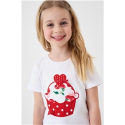 Комплект трикотажный для девочек: фуфайка (футболка), шорты PLAYTODAY, 1242844