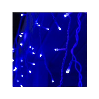 УЦЕНКА Гирлянда «Бахрома» 3×0.6 м, IP44, УМС, белая нить, 160 LED, свечение синее, 220 В