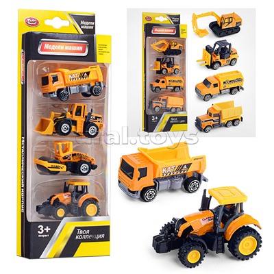 Набор машин "Строим вместе" в коробке