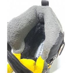 70-0026C сер/желт Ботинки зима для мальчиков (27-32)/12