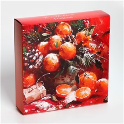 Коробка под 9 конфет «С Новым годом», 13.5×13.5×3.5