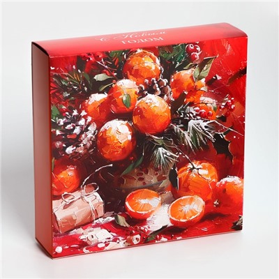 Коробка под 9 конфет «С Новым годом», 13.5×13.5×3.5