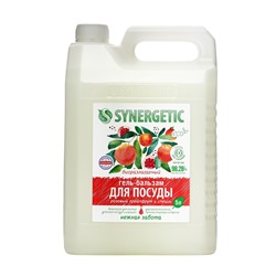 Гель-бальзам для мытья посуды Synergetic «Розовый грейпфрут и специи», 5 л