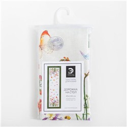 Дорожка на стол «Луговые цветы», 40×146 см±3 см, 100% хлопок, саржа 190 г/м²