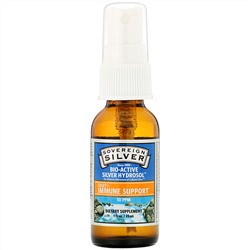 Sovereign Silver, Bio-Active Silver Hydrosol, Fine Mist Spray, 10 ppm, 1 fl oz (29 ml)