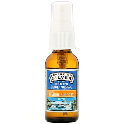 Sovereign Silver, Bio-Active Silver Hydrosol, Fine Mist Spray, 10 ppm, 1 fl oz (29 ml)