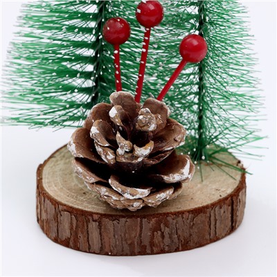 Декор «Две ёлки с шишкой», на подставке, 8.5×10×16 см