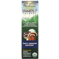Fungi Perfecti, Stamets 7 Extract, ежедневная иммунная поддержка, 1 жидкая унция (30 мл)