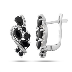 Серьги, сапфир корунд, Мари