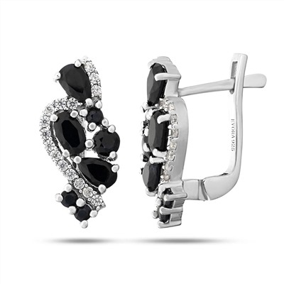 Серьги, сапфир корунд, Мари