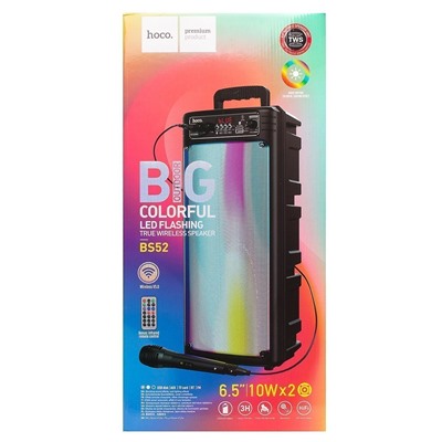 Портативная акустика напольная Hoco BS52 Billowing 20W, микрофон (black)