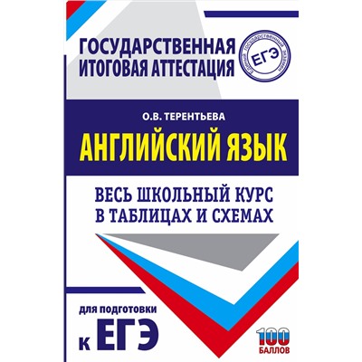 АСТ Терентьева О.В. "ЕГЭ. Английский язык. Весь школьный курс в таблицах и схемах для подготовки к единому государственному экзамену"