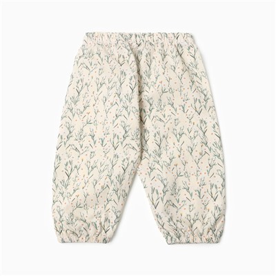 Штанишки детские MINAKU «Ромашки», рост 68-74 см, белые