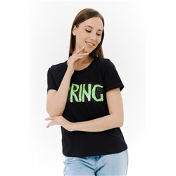 Футболка 8247 (Черный_зеленый)