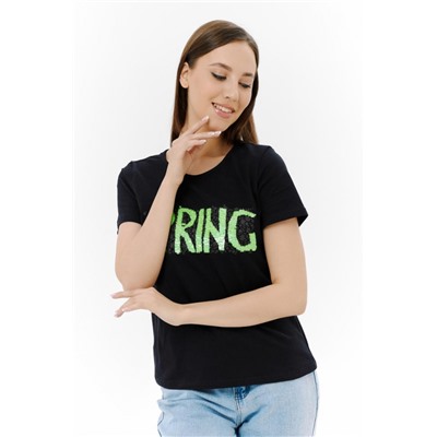 Футболка 8247 (Черный_зеленый)