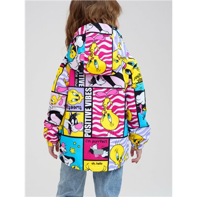 Куртка текстильная с полиуретановым покрытием для девочек (ветровка)