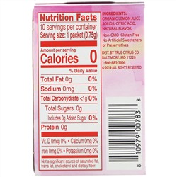 True Citrus, True Lemon, Fruit Infusion, Lemon Raspberry, 10 Packets, .26 oz (7.5 g)